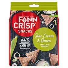 Finn Crisp Celozrnný ražný snack s príchuťou kyslá smotana a cibuľa 150 g