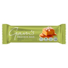 Gam's Vegánska proteínová tyčinka s príchuťou slaný karamel a arašidovým maslom v horkej poleve 40 g