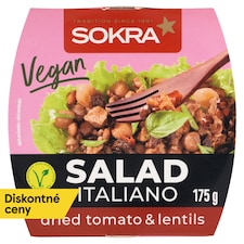 Sokra Vegánsky šalát s hrachovou bielkovinou na taliansky spôsob 175 g
