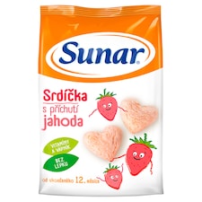 Sunar detské chrumky jahodové srdiečka 50 g