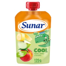 Sunar Cool ovocné kapsička broskyňa, banán, jablko 12m+, 120 g