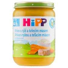 HiPP Bio mrkva s ryžou a teľacím mäsom 190 g