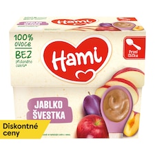 HAMI ovocný príkrm Slivka a jablko 4x100g
