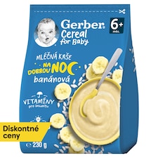 GERBER Cereal mliečna kaša banánová Dobrú noc 230 g