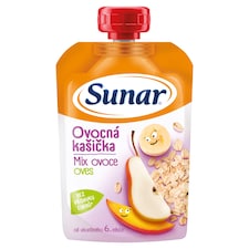 Sunar kašička ovocná kapsička mix ovocie, ovsené vločky 6m+, 120 g