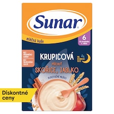 Sunar mliečna krupicová kaša na dobrú noc škorica, jablko 210 g