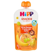 HiPP Snackie bio hruška-banán-biele hrozno-ovos 120 g