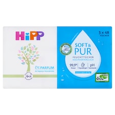 HiPP Soft & Pur čistiace vlhčené obrúsky 3 x 48 ks