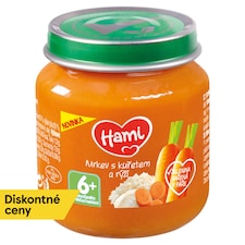 HAMI príkrm Mrkva s kuraťom a ryžou 6+ 125 g