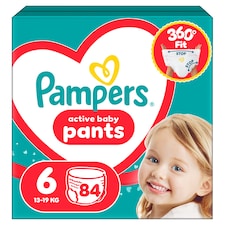 Pampers Active Baby Plienkové Nohavičky Veľkosť 6, 84 Plienok, 13kg-19kg