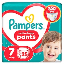 Pampers Active Baby Plienkové Nohavičky Veľkosť 7, 25 Plienok, 15kg+