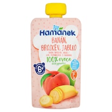Hamánek Banán, broskyňa, jablko 100 g