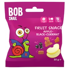 Bob Snail Ovocný snack jablkovo-čiernoríbezľový 20 g