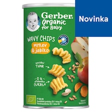 GERBER Wavy chips mrkva a jablko 35 g