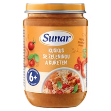 Sunar príkrm kuskus so zeleninou a kuraťom 6m+, 190 g