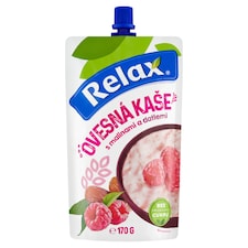 Relax Ovsená kaša s jablkom, banánom, jogurtom, malinou a datľami 170 g