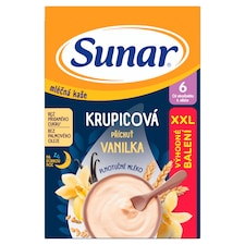 Sunar mliečna krupicová kaša na dobrú noc vanilková XXL 340 g