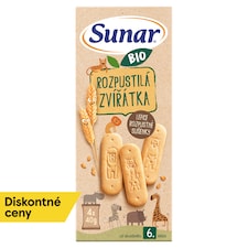 Sunar BIO sušienky Rozpustilá zvířátka 4 x 40 g