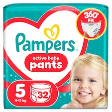 Pampers Active Baby Plienkové Nohavičky Veľkosť 5, 32 Plienok, 11kg-17kg