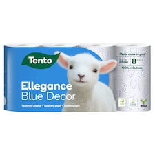 Tento Ellegance Blue Decor Toaletný papier 3-vrstvový 8 roliek