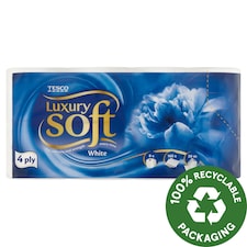 Soft Luxury White toaletný papier 4 vrstvy 8 kotúčov