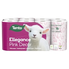 Tento Ellegance Pink Decor Toaletný papier 3-vrstvový 16 roliek