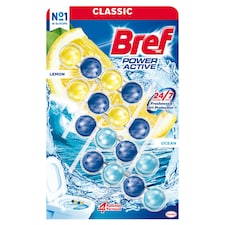 Bref Power Active Lemon/Ocean tuhý WC blok 4 x 50 g