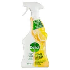 Dettol Power & Fresh viacúčelový sprej citrón & limeta 500 ml