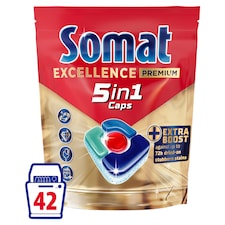 Somat Excellence 5v1 kapsuly do umývačky riadu 42 ks