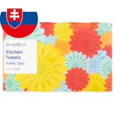 Springforce Kuchynské utierky 2 vrstvy 4 kotúče