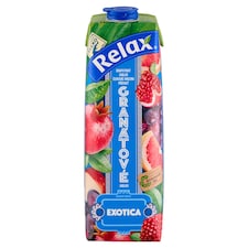Relax Exotica ovocný nápoj grapefruit jablko červené hrozno príchuť granátové jablko 1 l