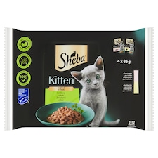 Sheba Kitten zmiešaný výber v šťave 4 x 85 g (340 g)