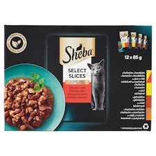 Sheba Select Slices šťavnatý výber v šťave 12 x 85 g (1,02 kg)