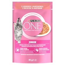 Purina ONE Junior kapsička pre mačiatka losos v šťave 85 g