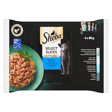 Sheba Select Slices rybí výber v šťave 4 x 85 g (340 g)