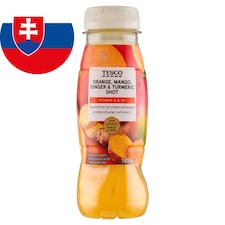 Nesýtený ovocný nápoj s pomarančovou šťavou, mangom, zázvorom, kurkumou 180 ml