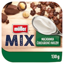 Müller Mix Jogurt s príchuťou makadamových orechov s čokoládovými hviezdičkami 130 g