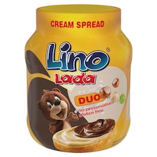 Lino Lada Duo mliečna a kakaová nátierka s lieskovými orechmi 350 g