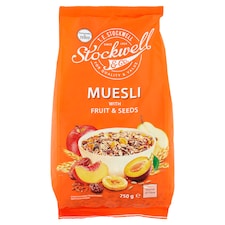 Stockwell & Co. Obilninové vločky so sušeným ovocím, slnečnicovými a ľanovými semenami 750 g