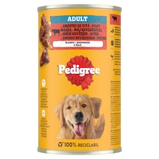 Pedigree Adult so zmesou hovädzieho a pečene v želé 1,2 kg
