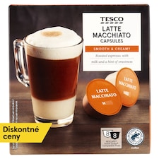 Latte Macchiato zmes praženej mletej kávy a sušené mlieko 8 x 7 g + 8 x 17,8 g (198,4 g)