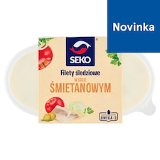 Seko Kusy marinovaných filetov zo sleďa obyčajného bez kože v smotanovej omáčke 250 g