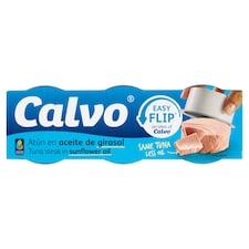 Calvo Tuniak v slnečnicovom oleji 3 x 65 g