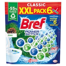 Bref Power Active Pine tuhý WC blok 6 x 50 g (300 g)