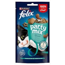 Felix Party Mix maškrty pre mačky Ocean Mix losos, treska, pstruh 60 g