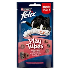 Felix Play Tubes maškrty pre mačky morka, šunka 50 g