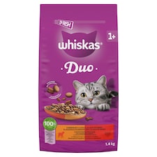 Whiskas Duo klasické menu s jahňacím a morčacím 1,4 kg