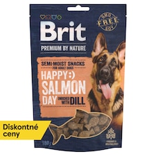 Brit Premium by Nature Polomäkká maškrta pre psov losos obohatené o kôpor 180 g