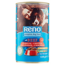 Reno Kompletné krmivo pre dospelé psy kúsky pre psy s hovädzinou v omáčke 1240 g