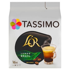 Tassimo L'OR Lungo Brazil káva pražená mletá v kapsulách 16 x 6,9 g (110,4 g)